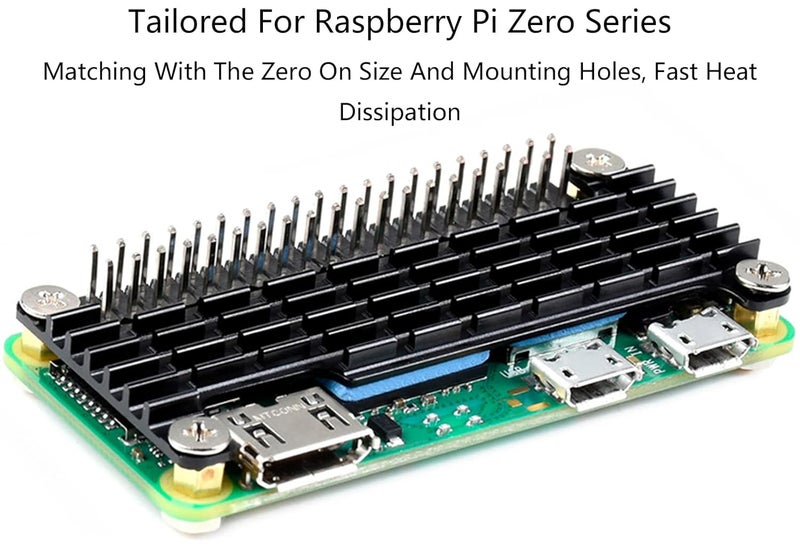 Waveshare Aluminum Heatsink Cooler with Thermal Tapes for Raspberry Pi Zero 2 W/WH - Image 4